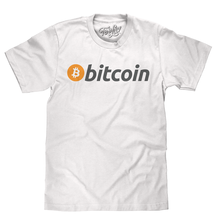 Bitcoin Cryptocurrency Logo T-Shirt - White