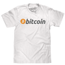 Bitcoin Cryptocurrency Logo T-Shirt - White