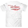Faded Drink Dr Pepper Vintage Logo Front and Back Print T-Shirt - White