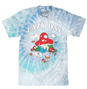 Smurfs Lazy Day Tie Dye T-Shirt - Lagoon Tie Dye