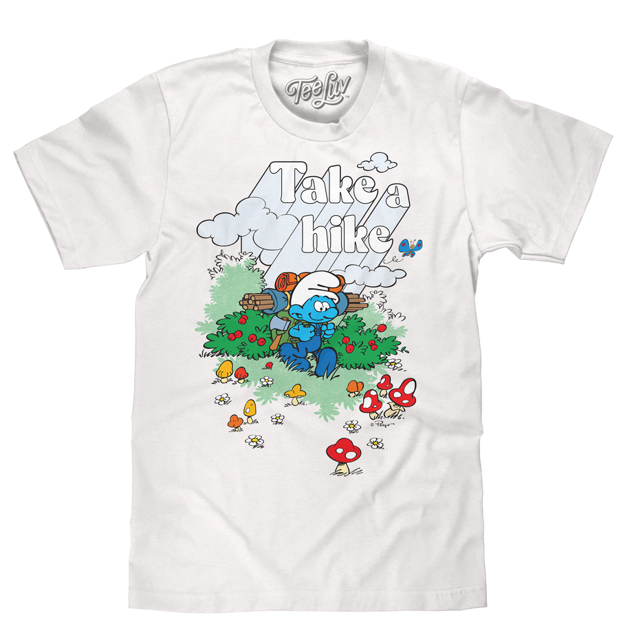 Smurfs Take a Hike T-Shirt - White