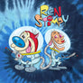 Ren & Stimpy Astronaut Tie Dye T-Shirt - Evening Sky Tie Dye