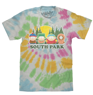South Park Cartoon Cast Tie Dye T-Shirt - Yosemite