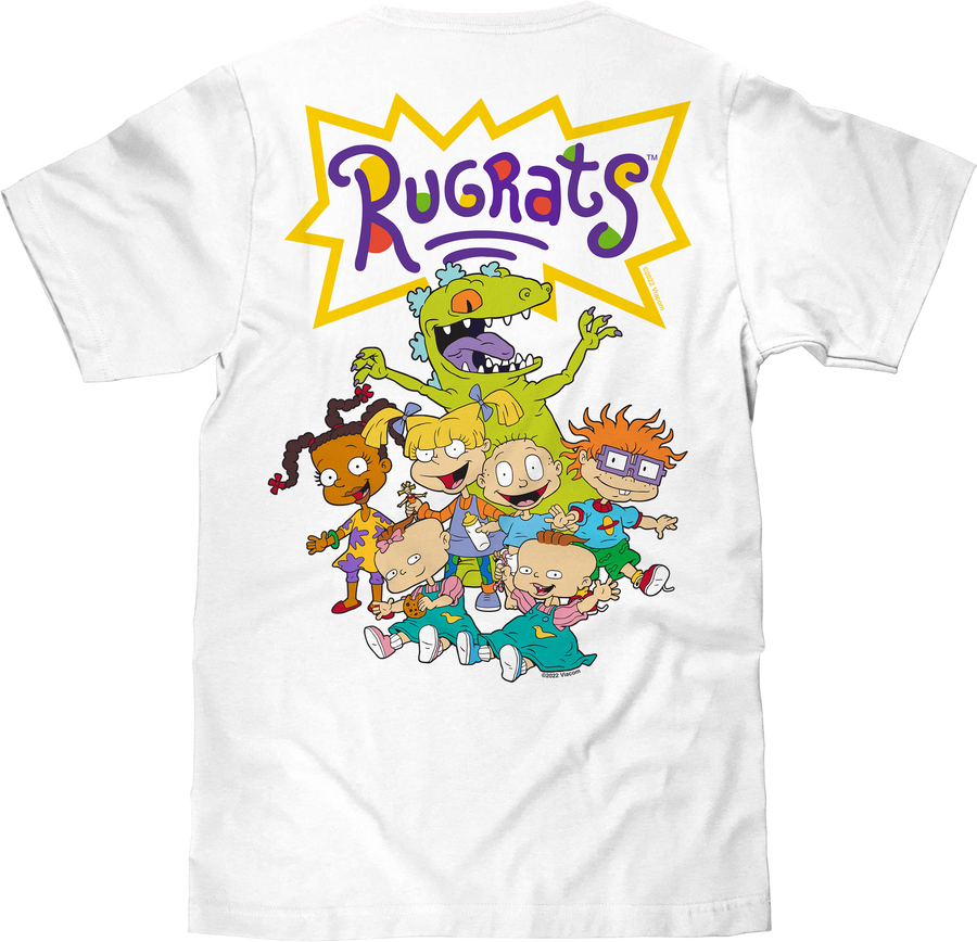 Rugrats Reptar Front and Back Print T-Shirt - White