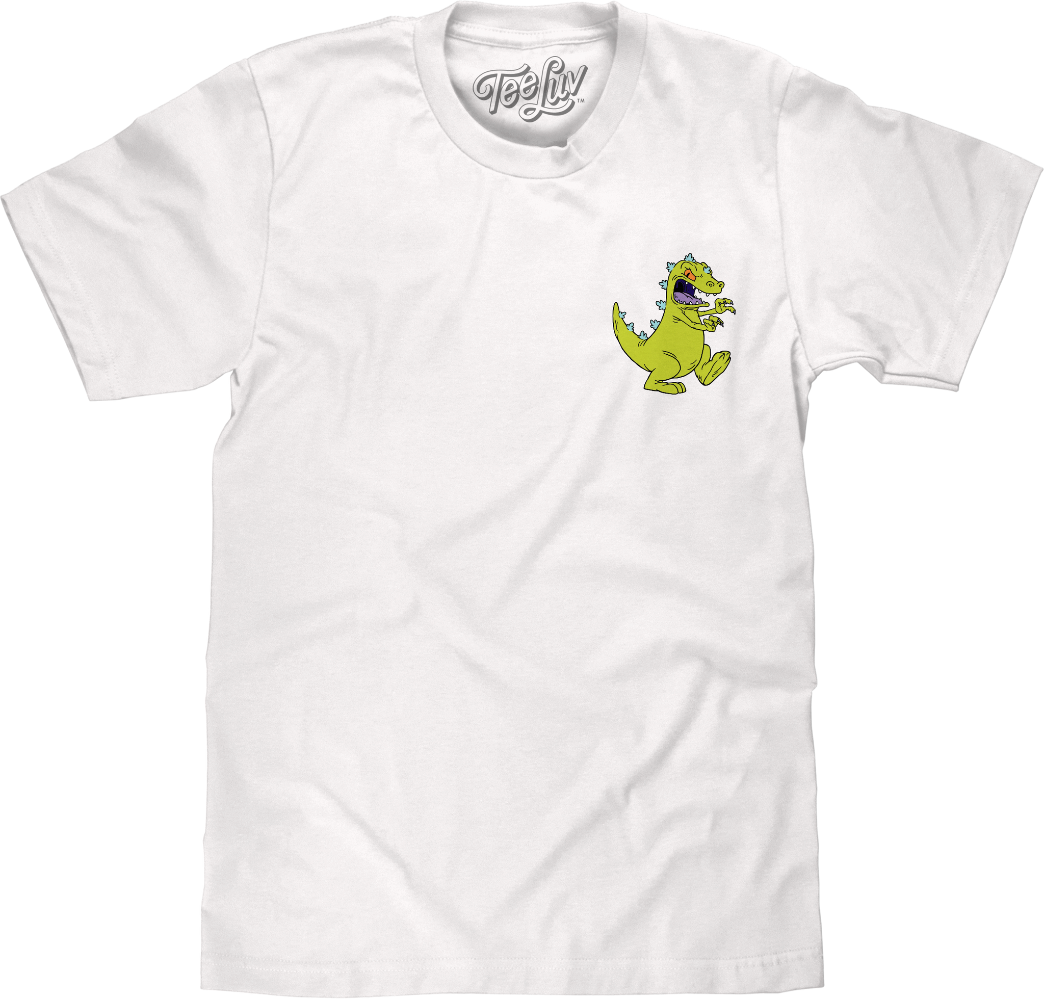 Rugrats Reptar Front and Back Print T Shirt White Tee Luv