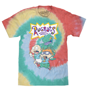 Reptar, Tommy, and Chucky Rugrats Tie Dye T-Shirt - Gum Drop