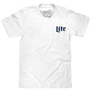 Miller Lite Beer Front and Back Print T-Shirt - White