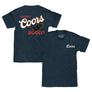 Original Coors Rodeo Cowboy Front and Back Print T-Shirt - Denim Black Heather