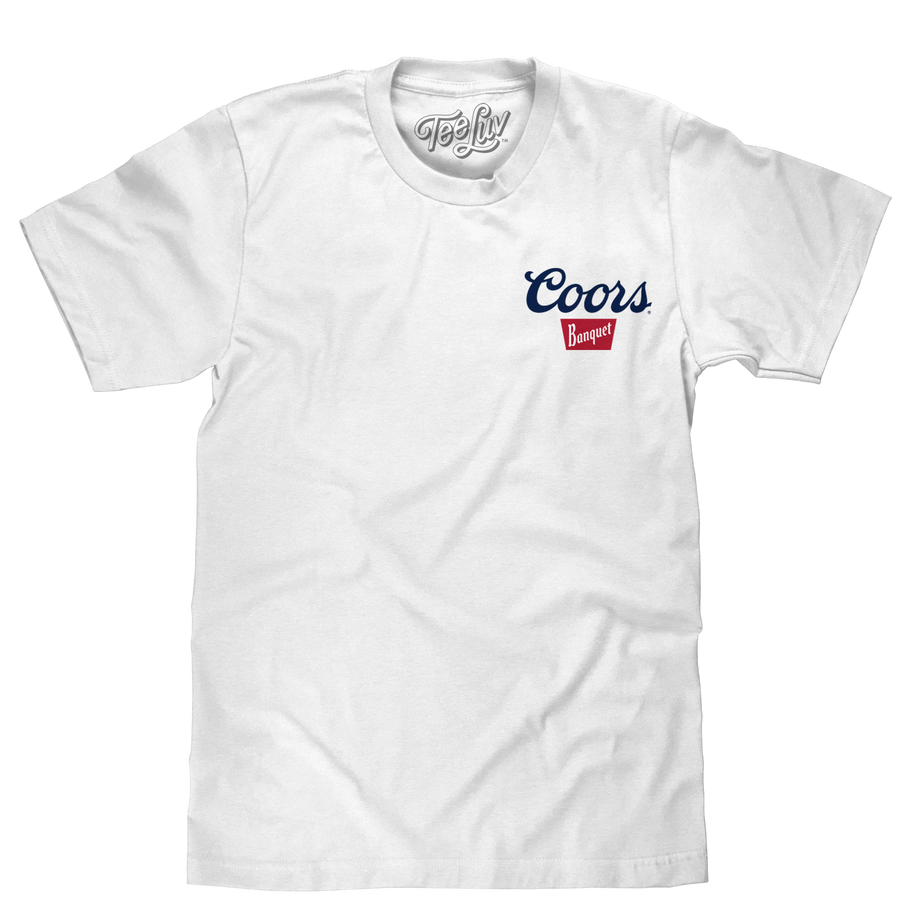 Coors Banquet Beer Front Back T-Shirt - White