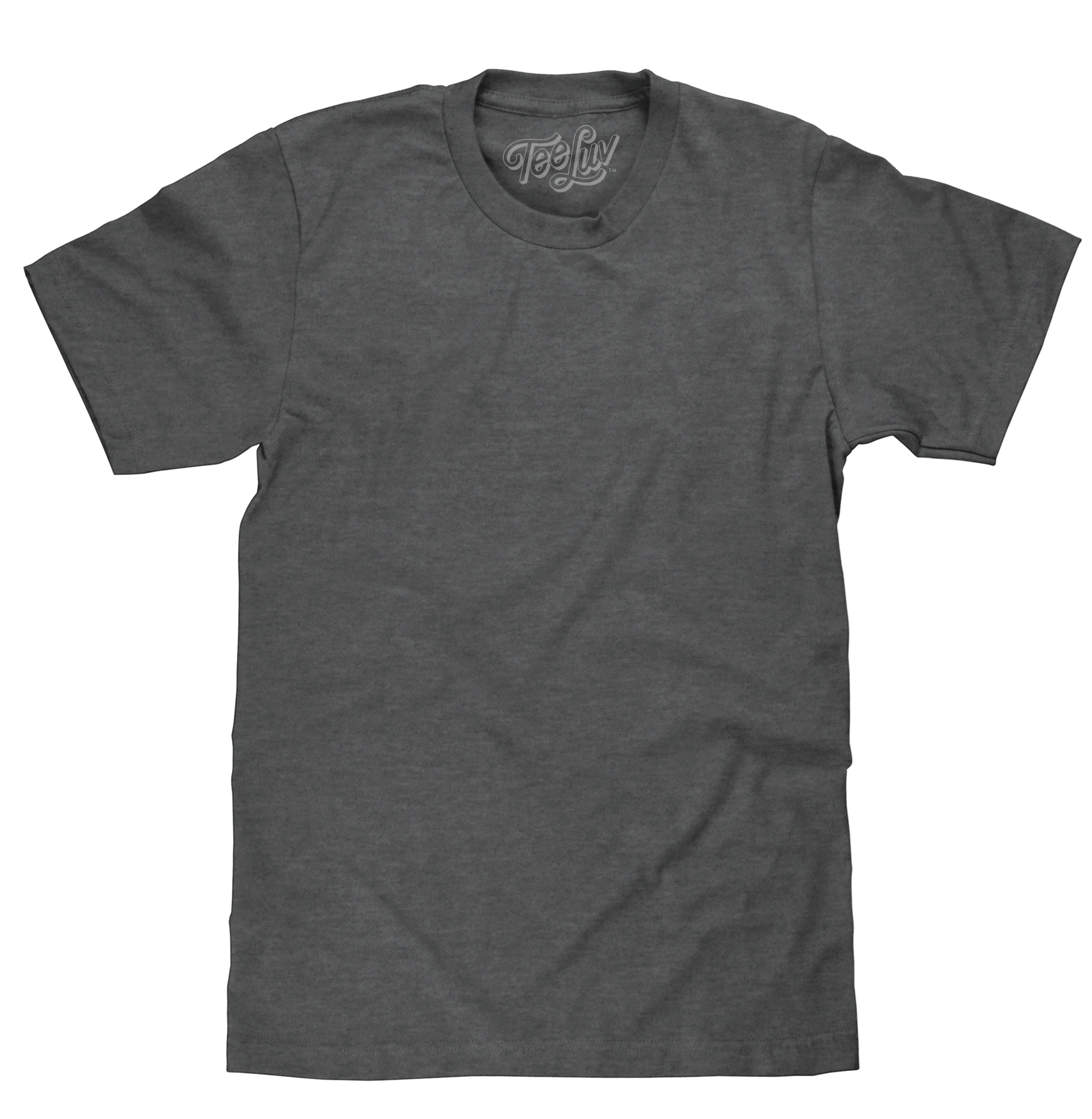 Tee Luv Charcoal Heather Blank T-Shirt - Gray Large