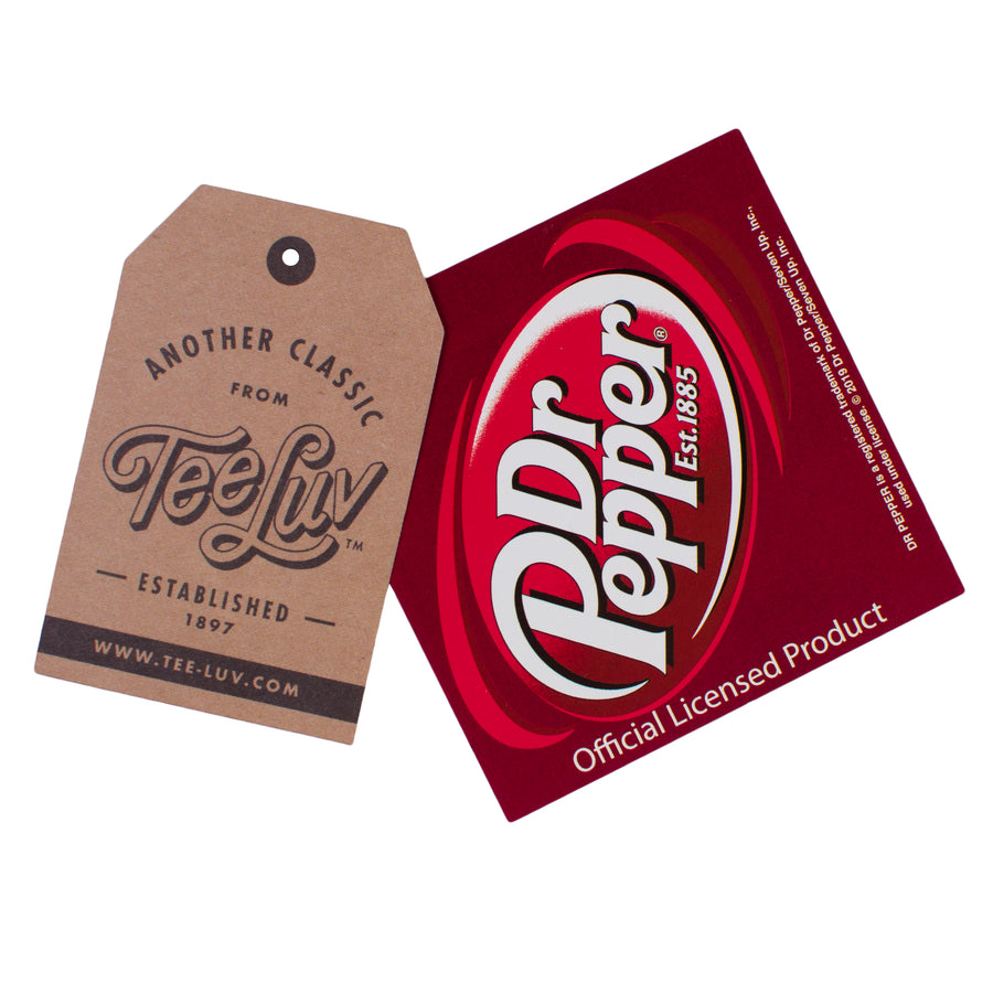 Retro Drink Dr. Pepper Ringer T-Shirt - Beige and Maroon