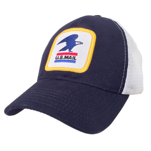 Tee Luv USPS U.S. Mail Eagle Trucker Hat (Navy/White)